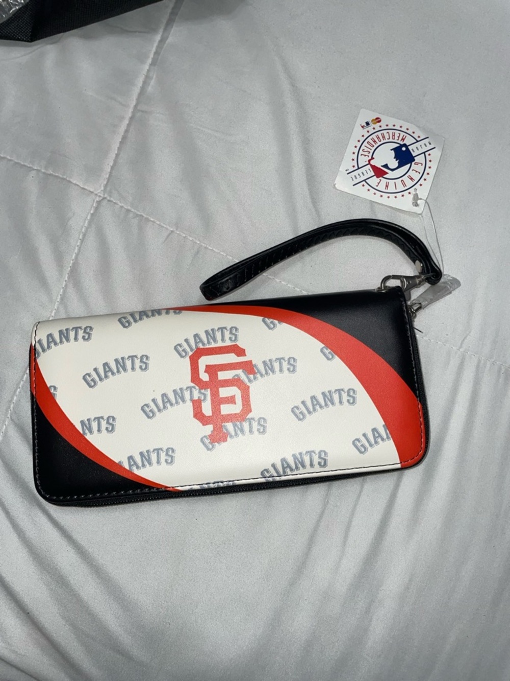 Genuine Merchandise Tag with Baseball Hologram - White & Orange